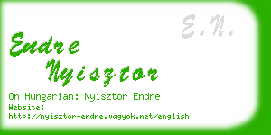 endre nyisztor business card